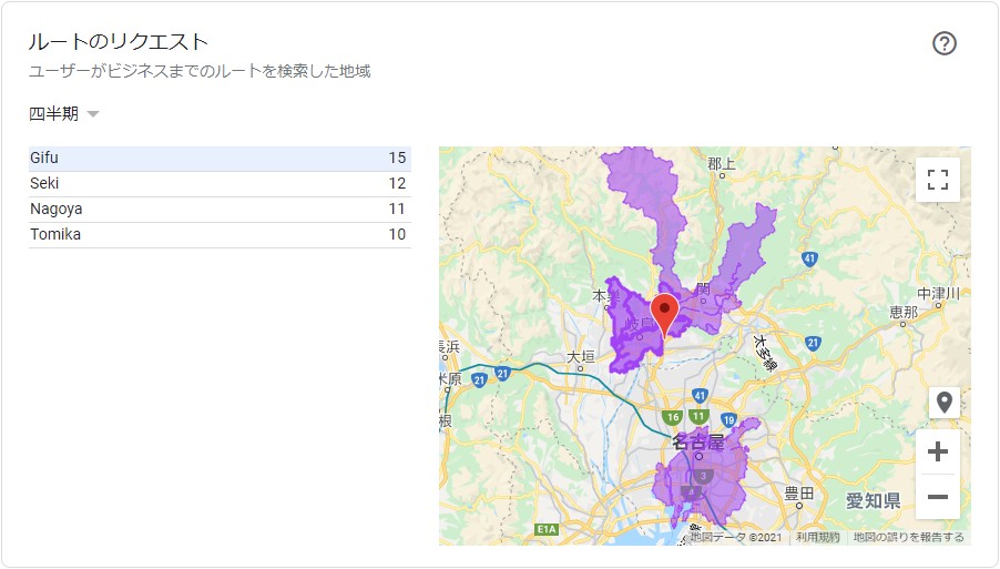 アクセスがあった地域