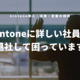 「kintoneに詳しい社員が退社して困っています」とご相談いただきました。